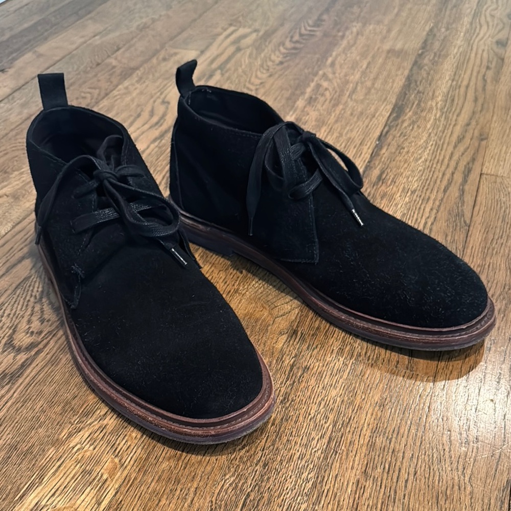 John Varvatos ⭐️ USA Zander Suede Chukka Boot, Black, Size 11